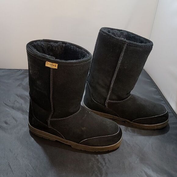 BEARPAW WOMEN'S CLASSIC WINTER SLIP ON BOOTS, LIGHTWEIGHT SUEDE BOOTS - Picture 4 of 16